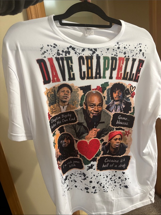 Other - Dave Chappelle Graphic Tee - White with Multicolor Print